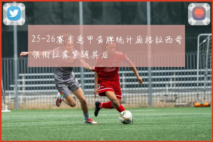 25-26赛季意甲黄牌统计庞格拉西奇领衔拉蒙紧随其后
