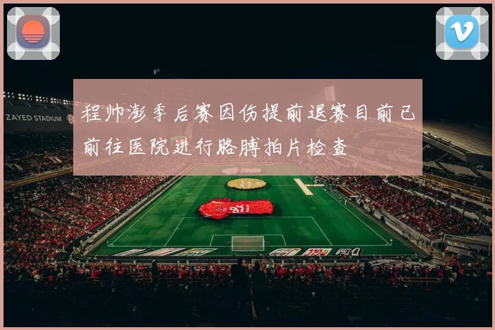 程帅澎季后赛因伤提前退赛目前已前往医院进行胳膊拍片检查